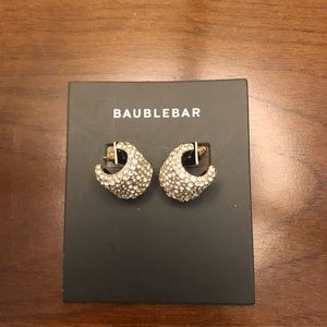 Baublebar Anthro Jocelyn Rhinestone Huggie Hoop Earrings